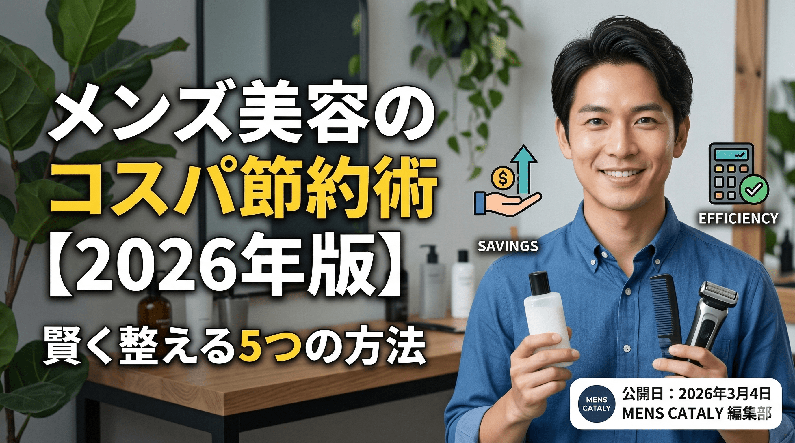 メンズ美容のコスパ節約術【2026年版】賢く整える5つの方法