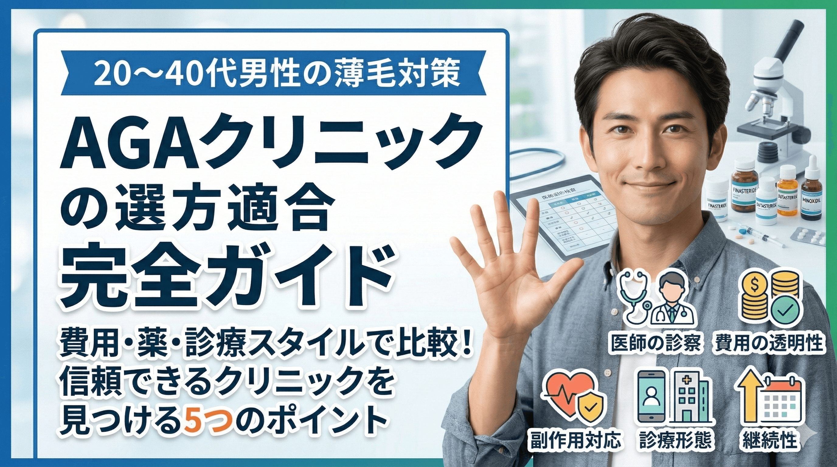 AGAクリニックの選び方【2026年版】失敗しない5つのポイント